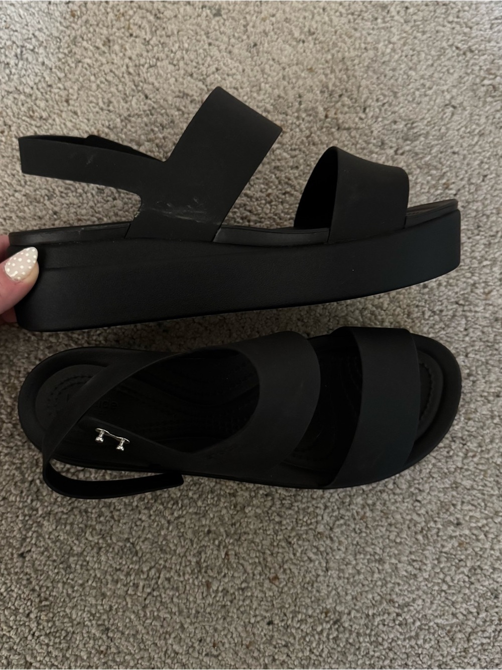Crocs Women’s Black Platform Sandals